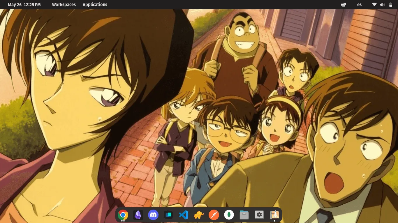 Imagen de mi desktop en PopOS!